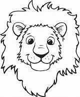 Lion Pages Printable Coloring Head Face Kids Colouring Sheet Gif sketch template
