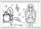 Lottie Colouring Coloring Rockabilly Pages Doll Kids sketch template