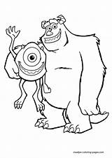 Monsters Inc Coloring Pages Disney Monster Printable Print Kids Color Sheets Cartoon Colouring Sully Maatjes Schablonen Sulley Kinder Sheet Mike sketch template