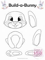 Bunny Craft Rabbit Cut Printable Crafts Paste Kids Build Template Easy Easter Preschoolers Coloring Simplemomproject Preschool Own Templates Pages Colouring sketch template