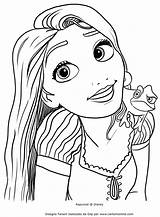 Rapunzel Coloring Pascal Pages Foreground sketch template