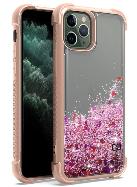for apple iphone 11 pro max case glitter bling tpu rubber slim clear