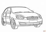 Hyundai Verna Supercoloring sketch template