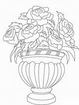 Flower Pot Coloring Pages Vase Flowers Drawing Printable Pots Sketch Kids Draw Plant Drawings Sheets Kid Color Vases Pdf Studyvillage sketch template