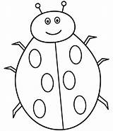 Coloring Lady Bug Pages Colouring Ladybird Ladybug Smiling Outline Color Printable Getcolorings Clipart sketch template