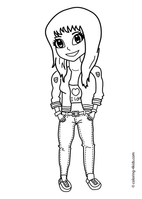 stylish coloring pages  girls printable coloring pages  kids