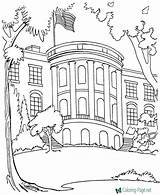 House Coloring Pages Houses Kids Obama Printable Colouring Color Facts Washington Barack Dc American Print Patriotic Flag Adults President Presidents sketch template
