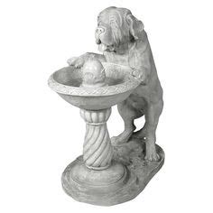 quenching  big thirst sculptural fountain dog fountain outdoor ponds pond fountains