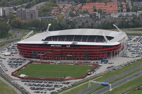 luchtfoto afas stadion az alkmaar football stadiums soccer stadium stadium architecture