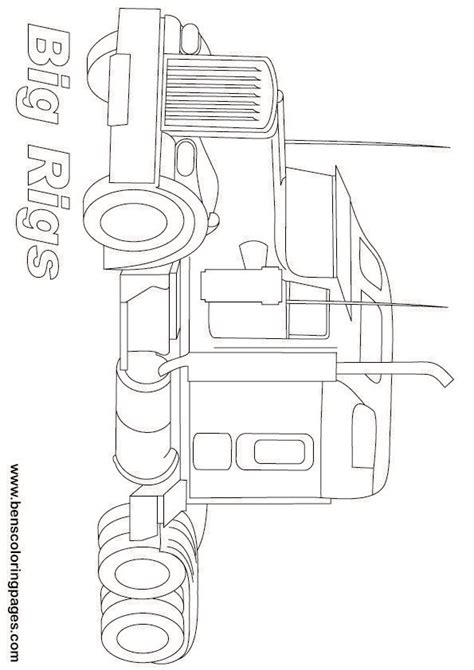 big rig trucks coloring pages truck coloring pages colouring pics