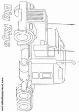 Coloring Pages Big Peterbilt Rig Truck Trucks Printable Semi Color Rigs Print Drawing Getcolorings Getdrawings Choose Board sketch template
