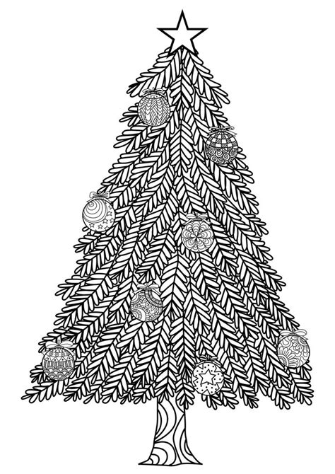 adult christmas tree coloring pages gallery