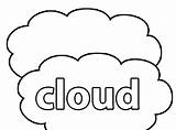 Cloud Coloring Pages sketch template