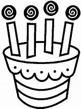 Coloring Pages Birthday Cake Torta sketch template