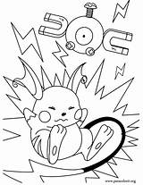 Coloring Pages Raichu Pokemon Popular Colouring sketch template