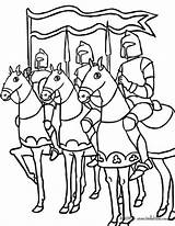 Knights Coloring Pages Knight Horseback Horse Several Coloriage Para Colorir Medieval Color Print Three Rei Printable Armor Arthur Chevalier Dessin sketch template