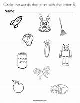 Letter Words Coloring Circle Start Preschool Worksheets Pages Letters Twistynoodle Kindergarten Printable Phonics Alphabet Kids Printables Bb Activities Ll sketch template