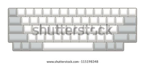 blank keyboard layout realistic illustration stock vector royalty