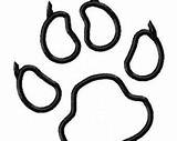 Paw Panther Print Coloring Tiger Template Embroidery Applique Outline Clip Pages Prints Baby Clipart Cartoon Designs Machine Footprint Printable sketch template