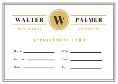 customize  appointment card templates  canva