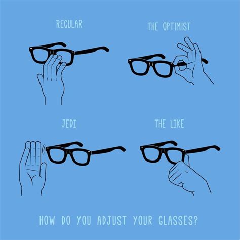 Each Person Has A Distinctive Way To Adjust Their Glasses Share