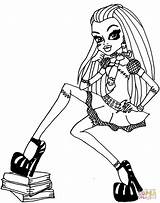 Frankie Coloring Stein Cool Pages Monster High Printable Dolls Supercoloring Categories sketch template