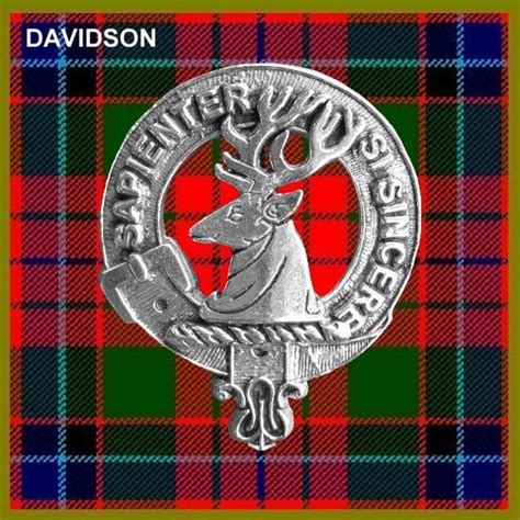 davidson clan crest scottish pewter cap badge cb
