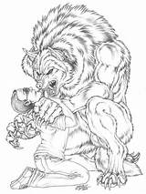 Werewolf Werwolf Malvorlagen Who Lobo Lobos sketch template