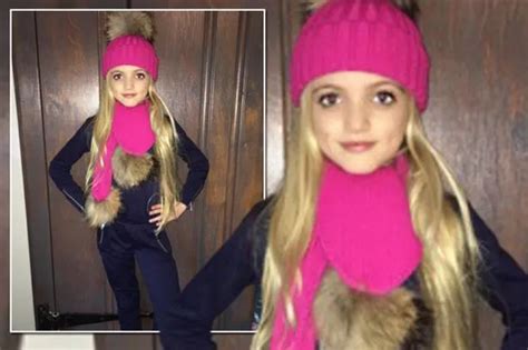 katie price s daughter princess poses in bright pink knitwear showing