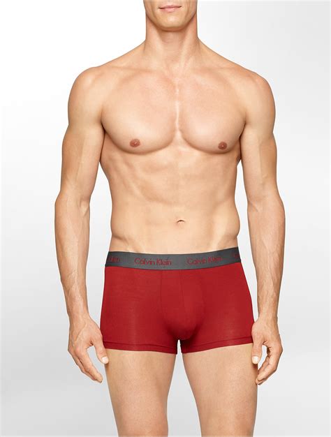 Calvin Klein Underwear Body Modal Trunk In Red For Men Lyst