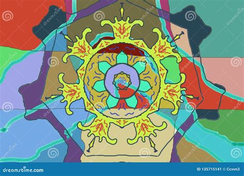 drawing  stained glass stock illustration illustration  colorful