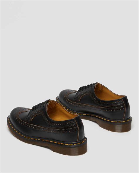 vintage  quilon leather brogue shoes  black dr martens