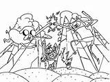 Adventure Time Coloring Pages Jake Finn Kids sketch template