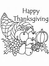 Thanksgiving Coloring Pages Printable Holiday Color sketch template