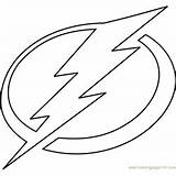 Lightning Bay Nhl Coloringpages101 Flames sketch template