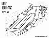 Avion Ship Uss Colorier Nimitz 1056 Carriers Imprimé Fois sketch template