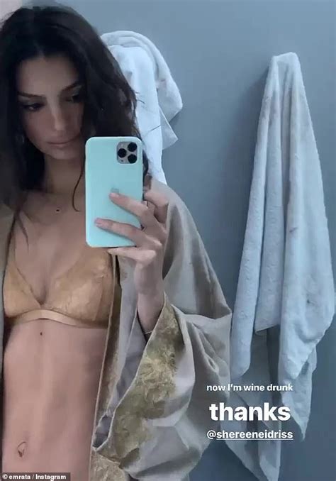 Emily Ratajkowski Gets Wine Drunk And Flashes Sculpted Midriff Posing