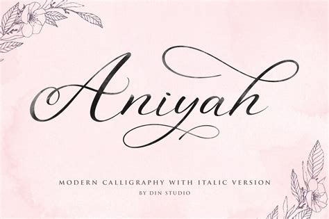 aniyah script font  din studio creative fabrica