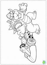 Coloring Mario Super Bros Dinokids Close Print sketch template
