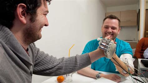 artificial arm   man  chance  feel  shots health news npr