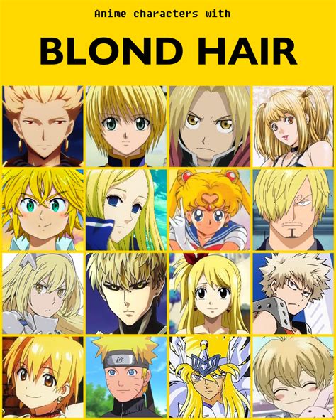 Anime Characters With Blond Hair [v2] By Jonatan7 On