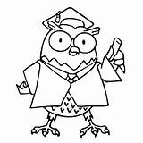 Coloring Pages Graduation Line Cap Student Gown Preschool Color Clipart Students Owl Cliparts Kids Timely Getcolorings Clip Library Printable Getdrawings sketch template