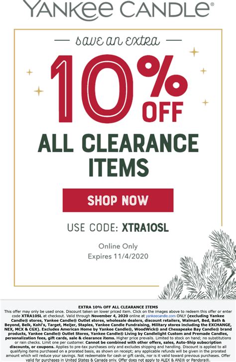 extra   clearance  today  yankee candle  promo code