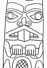Totem Pole Coloring Pages North Symbols Getcolorings Clipartmag Drawing Getdrawings sketch template