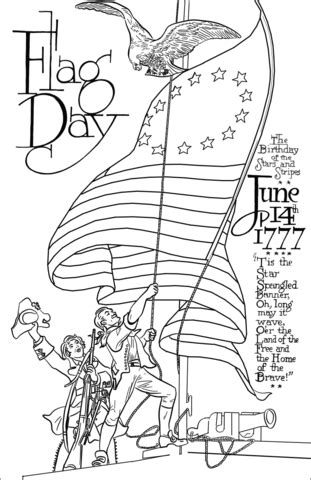 flag day coloring page  printable coloring pages