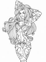 Ivy Poison Coloriage Jamiefayx Jecolorie Adults Ics Pascher Bosquejo Sirena Erwachsene Mandala sketch template