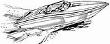 Speedboat Ski Drawing Colouring Outline Px Hdclipartall sketch template