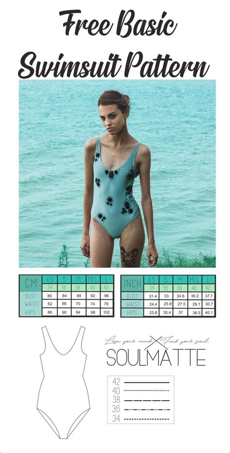 printable basic swimsuit swimsuit pattern sewing
