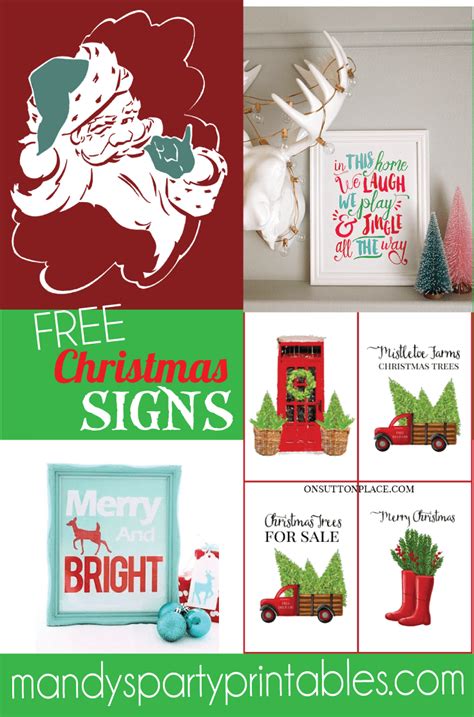 christmas printable signs roundup