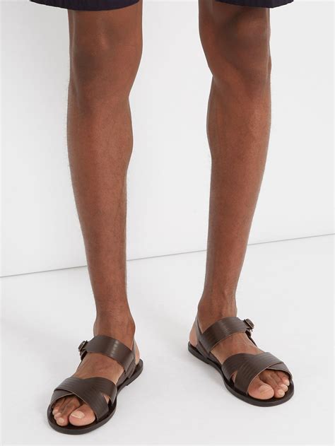 ancient greek sandals socrates leather sandals  brown  men lyst
